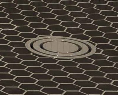 IMPEY LEVEL-DEC/AQUA-DEC EASY FIT CHROME VINYL FLOOR GULLY with VERTICAL OUTLET, UTVC01/V IMPEY LEVEL-DEC/AQUA-DEC EASY FIT CHROME VINYL FLOOR GULLY with VERTICAL OUTLET, UTVC01/V